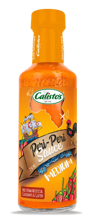 Calisto’s Medium Peri-Peri Sauce 1 Calisto's medium peri-peri sauce, 125ml and 250ml