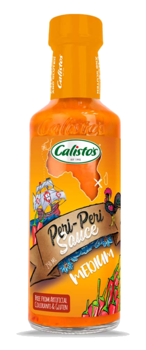 Calisto's medium peri-peri sauce, 125ml and 250ml